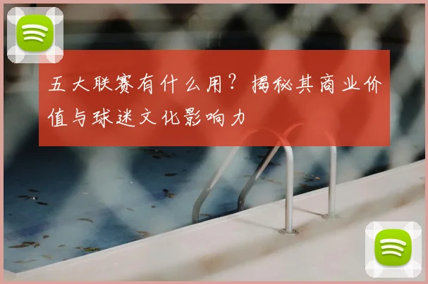 五大联赛有什么用?揭秘其商业价值与球迷文化影响力